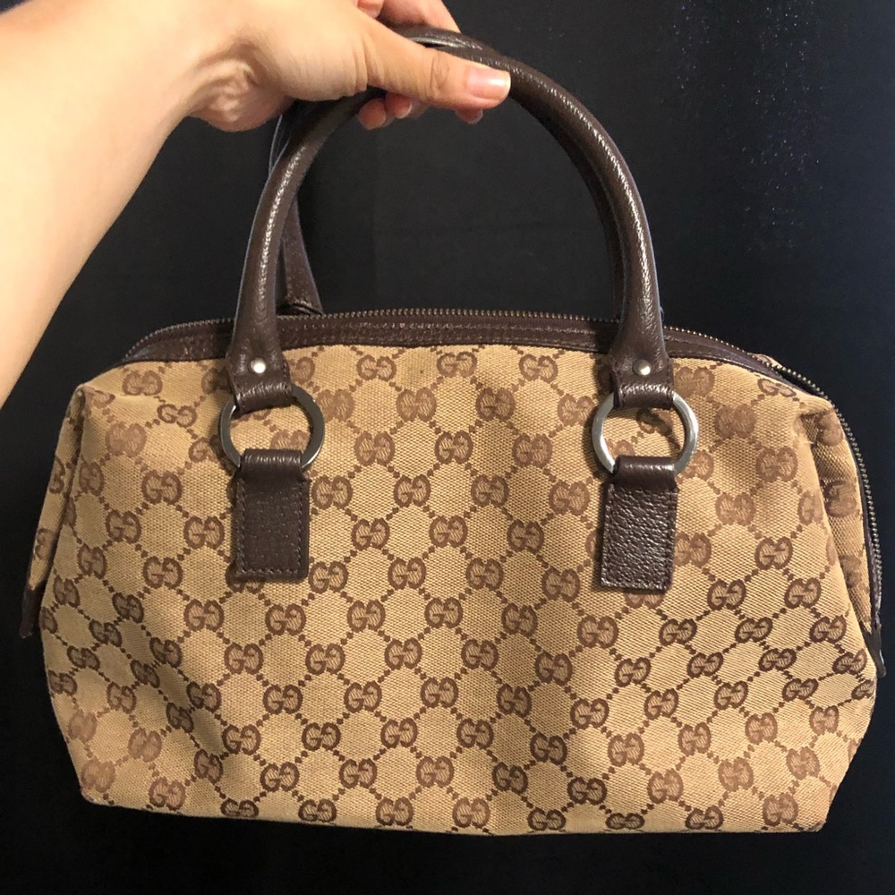 Vintage Monogram Small Boston Canvas Bowling Bag